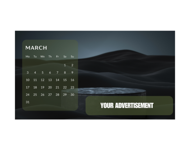 Table Calendar 2025 Design CDR