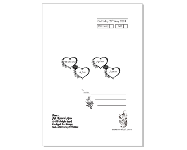 Indian Muslim Shaadi Card Matter Design
