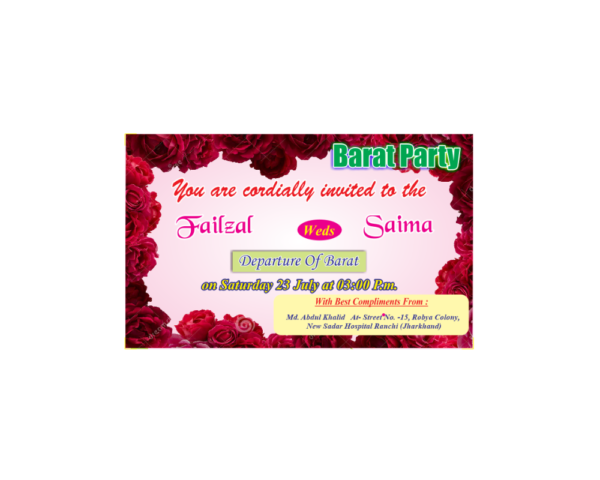 Indian Muslim Shaadi Card Matter Design