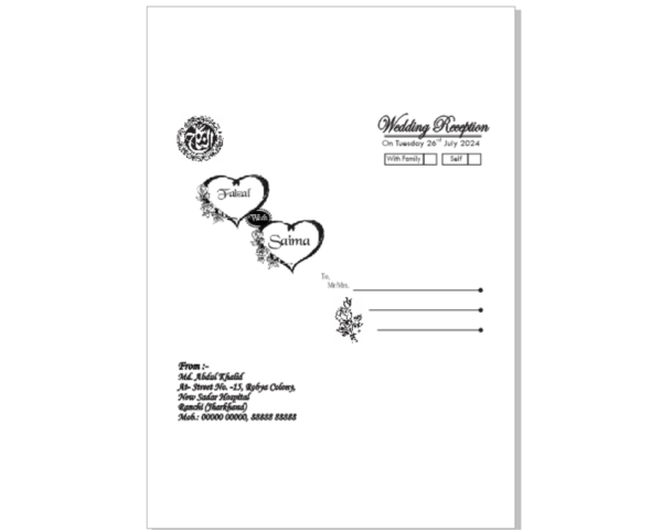 Indian Muslim Shaadi Card Matter Design