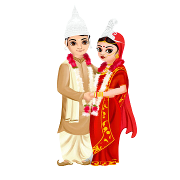 banngali Couple Wedding PNG