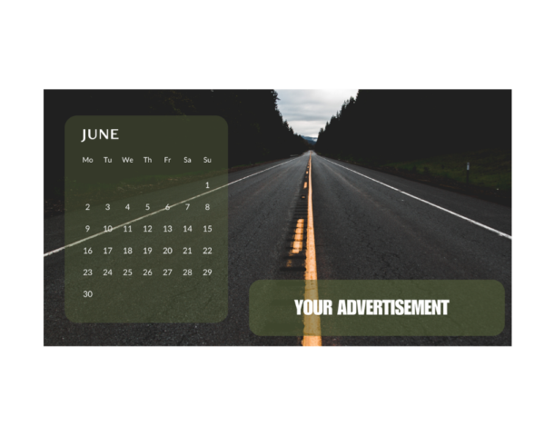 Table Calendar 2025 Design CDR