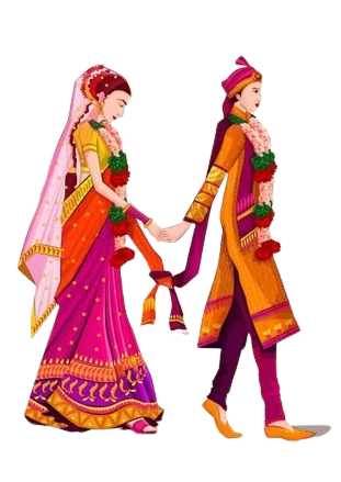 Hindu Couple Wedding Png