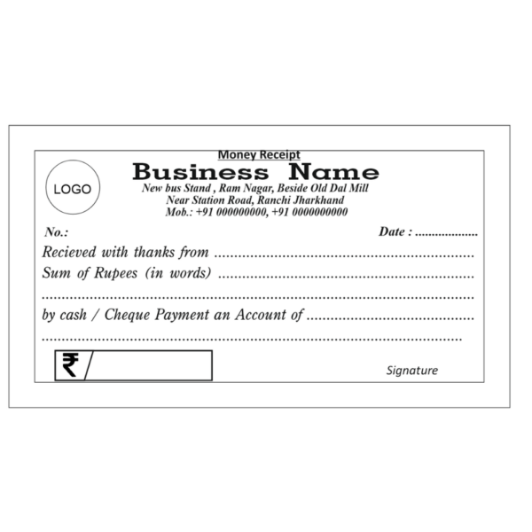 Money Receipt Format CDR