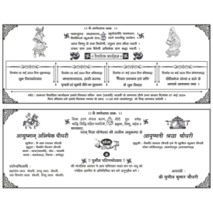 Indian Hindu Wedding Card Format CDR