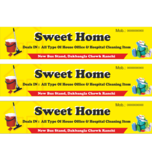 Cleaning Services Item Banner Flex Design CDR