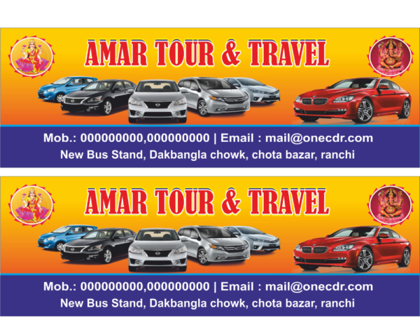 tour and travels shop banner flex design