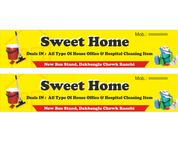 Cleaning Services Item Banner Flex Design CDR