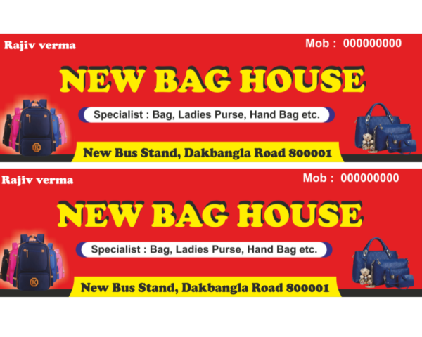 Bag Shop Banner Flex Design CDR