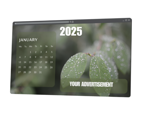 Table Calendar 2025 Design CDR